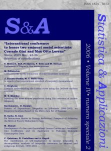 The contribution of self-employment
to income inequality. A decomposition analysis of inequality measures by sources and subgroups for Italy, 1998-2002